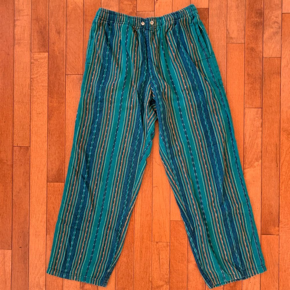 Vintage 100% cotton Guatemalan fabric pants